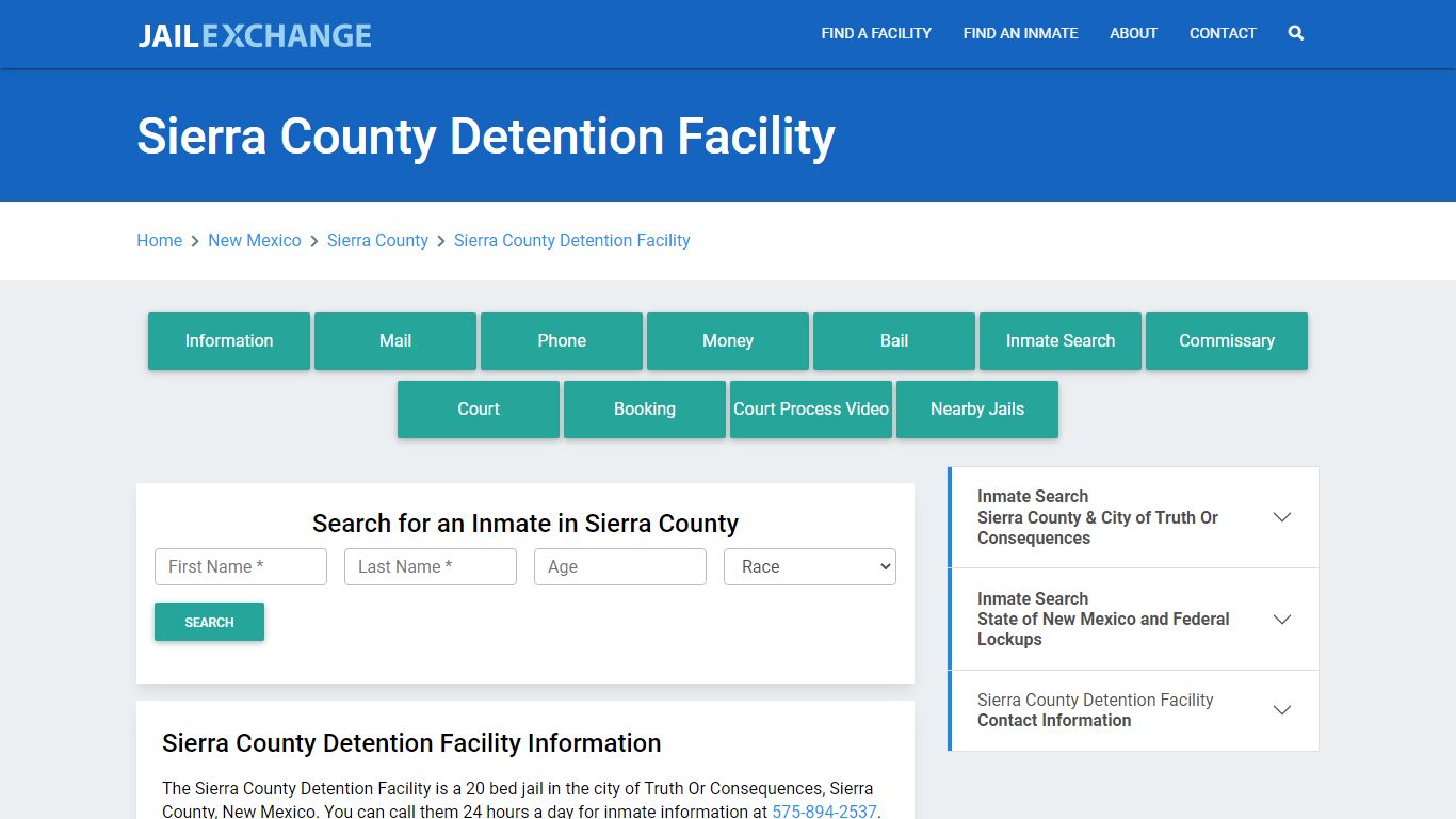 Sierra County Detention Facility - Jail Exchange